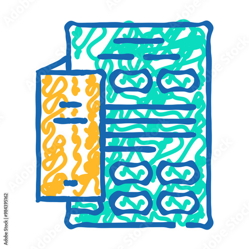 insert booklet doodle icon sketch vector. insert booklet sign. isolated symbol illustration