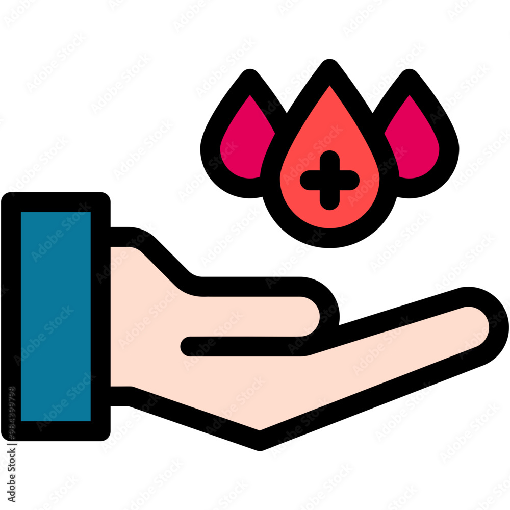 Blood Donation, Hand, Donation, Blood Drop, Transfusion Icon