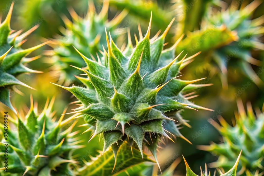 Delicate yet formidable, the thorn apple leaves are a tapestry of sharp spines and fine hairs, providing a fortress of defense against predators. Delicate yet formidable, the thorn apple leaves are a tapestry of sharp spines and fine hairs, providing a fortress of defense against predators.