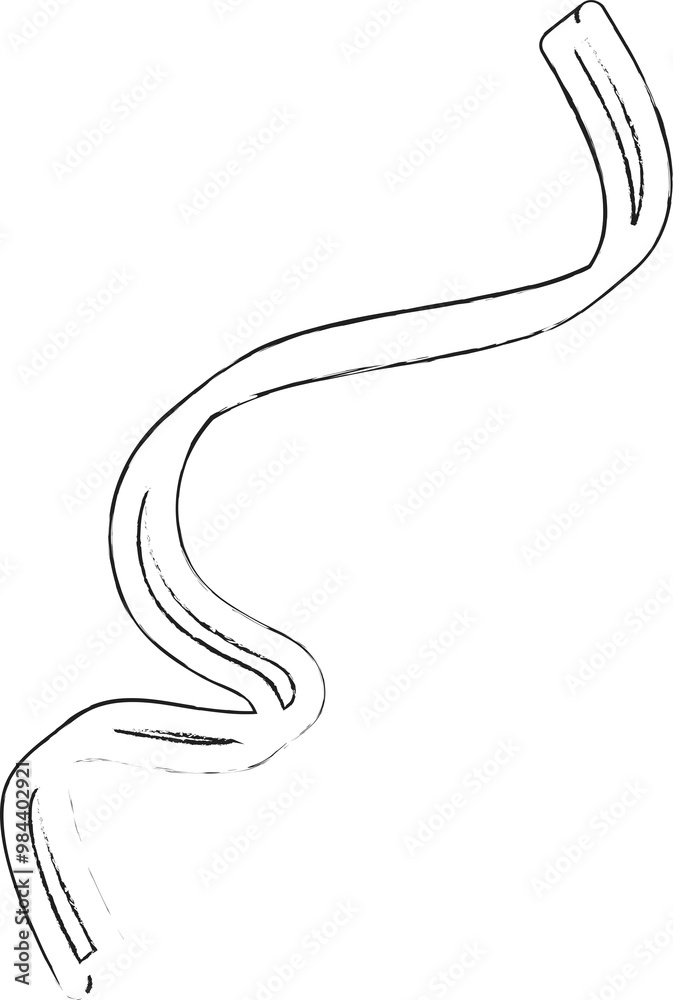 Ribbon paint brush strokes element Ribbon paint brush strokes element