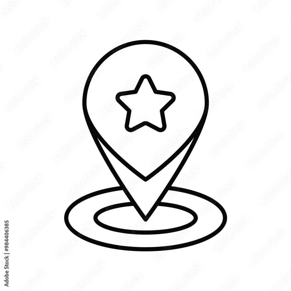 pinpoint line icon with white background vector stock illustration pinpoint line icon with white background vector stock illustration