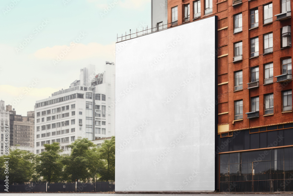 Obraz premium PNG urban billboard sign mockup, transparent design