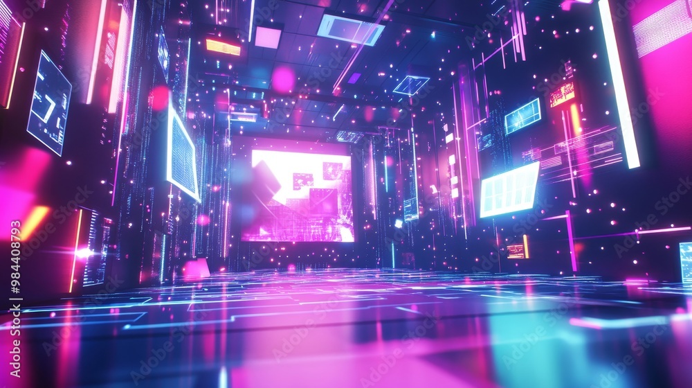 Digital-Themed Background for Cyber Monday Promotions Digital-Themed Background for Cyber Monday Promotions