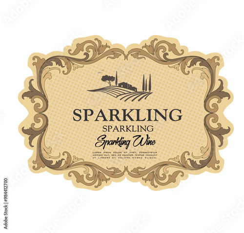 WINE LABEL ITALIAN FOOD AND DRINKS DECORATIVE STICKER FOR AMARONE, PROSECCO, CHIANTI, VALPOLICELLA,PRIMITIVE AND SPARKLING WINE