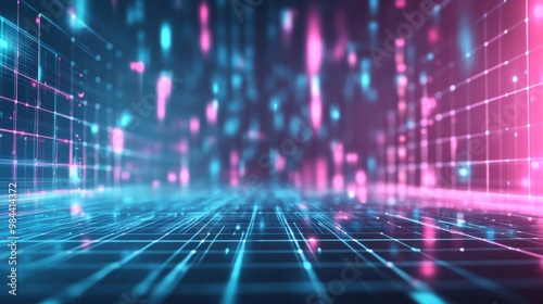 Futuristic Cyber Monday Flyer with High-Tech Background and Copy Space