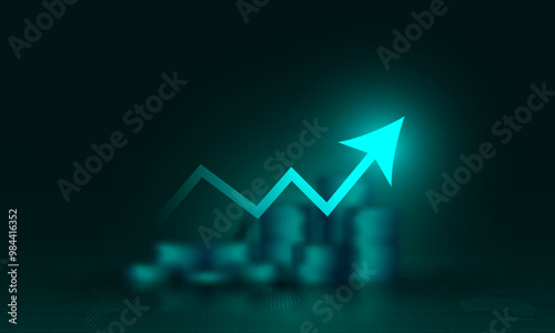 Financial technology background picture of changes in the value of money around the world