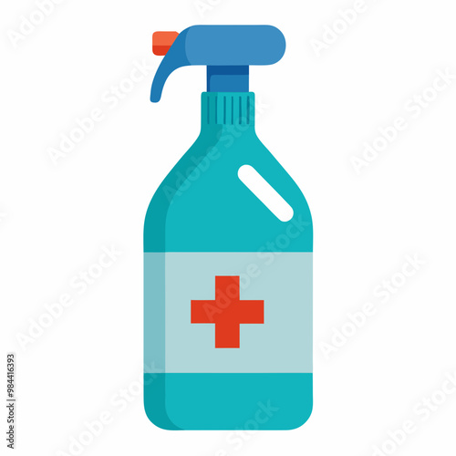 Toilet Disinfectant Vector Illustration on White Background | SVG Design & Cut Files for Cricut & Silhouette