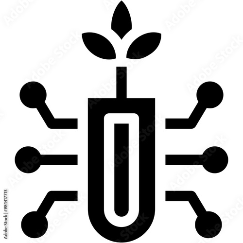 Biotechnology, Biology, Botany, Experiment, Plant Icon