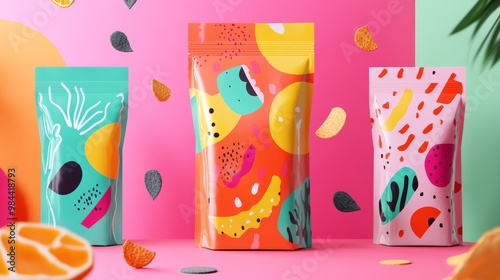 Vibrant snack packaging design