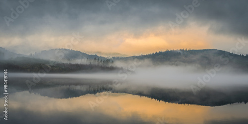Misty Scottish mountains