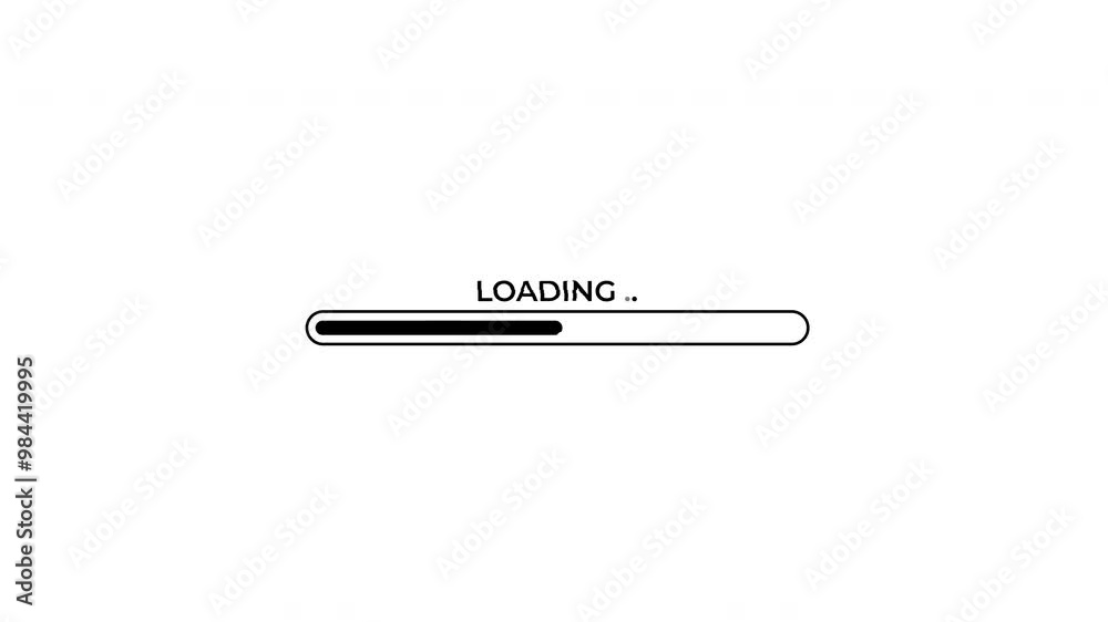 Digital Loading Screen Glitch Effect. on White Background. 4k video Digital Loading Screen Glitch Effect. on White Background. 4k video