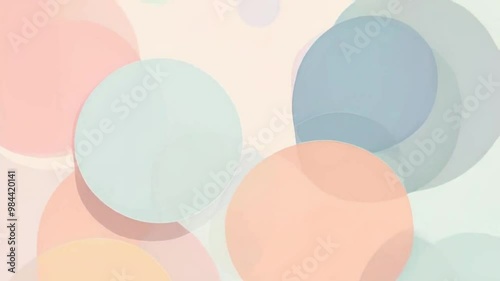 Wallpaper Mural Pastel colored circles abstract background. Torontodigital.ca