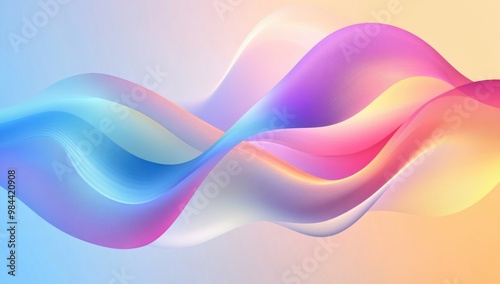 Minimalistic abstract background with a colorful gradient color wave.