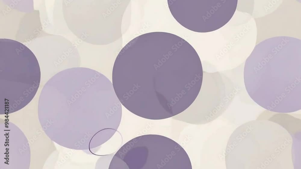 Abstract background with overlapping purple and beige circles.