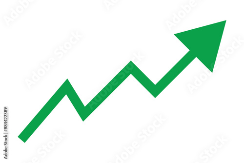 Growth Trend Chart icon vecto set. Profit graph illustration sign collection. up arrow symbol or logo.