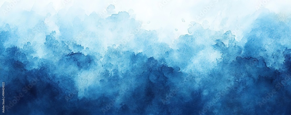 Abstract watercolor in shades of blue, creating a serene and calming visual effect for artistic projects. Abstract watercolor in shades of blue, creating a serene and calming visual effect for artistic projects.