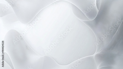 Serene Minimalist Curves and Shapes in Soft White Background