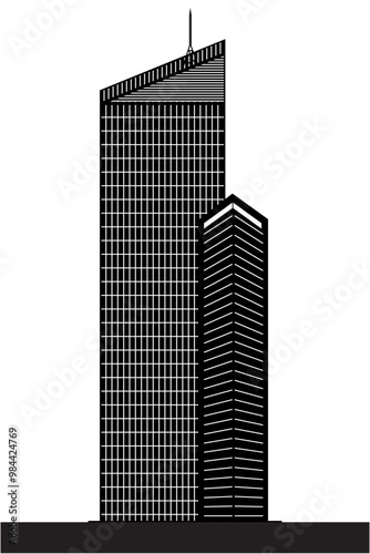 A vector silhouette of Tour First—ideal for architectural branding, travel marketing, or custom designs. Fully editable for a range of creative projects