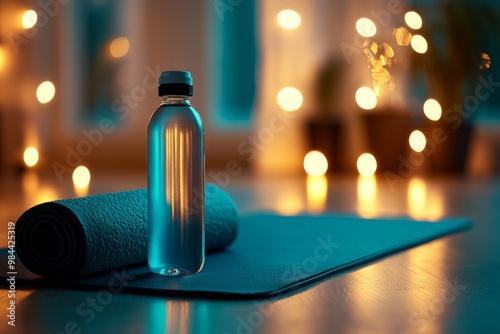 Wellness Essentials: Yoga Mat and Water Bottle