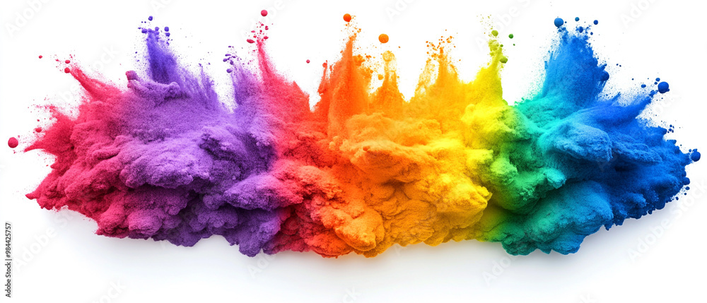 A vibrant explosion of colorful powder creates a dynamic and artistic display, perfect for modern designs and creative projects. A vibrant explosion of colorful powder creates a dynamic and artistic display, perfect for modern designs and creative projects.