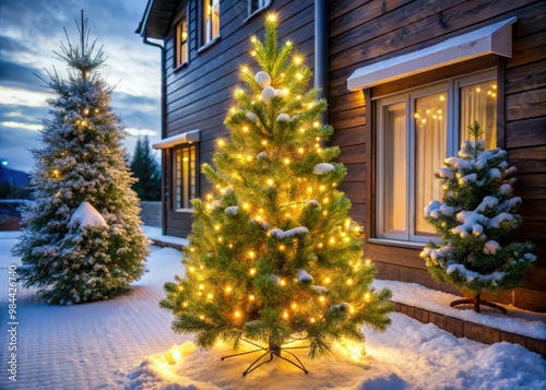 Transform your garden or patio with this long-lasting, energy-efficient pine tree, illuminated with thousands of radiant LED lights for a dazzling winter wonderland display.