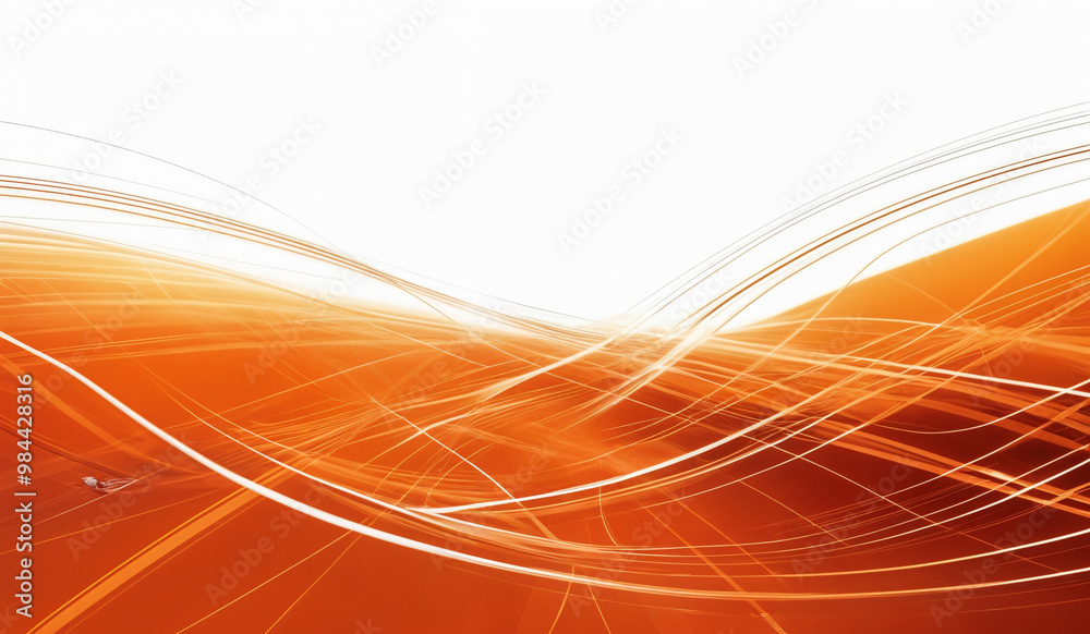 Fototapeta premium Orange and white abstract technology background