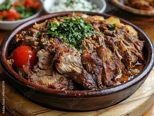 Wallpaper Mural A Kuzu Tandır. The most popular Turkish dishes. Slow-cooked lamb, traditionally roasted in a pit, resulting in tender, juicy meat, usually served with rice or vegetables. Torontodigital.ca