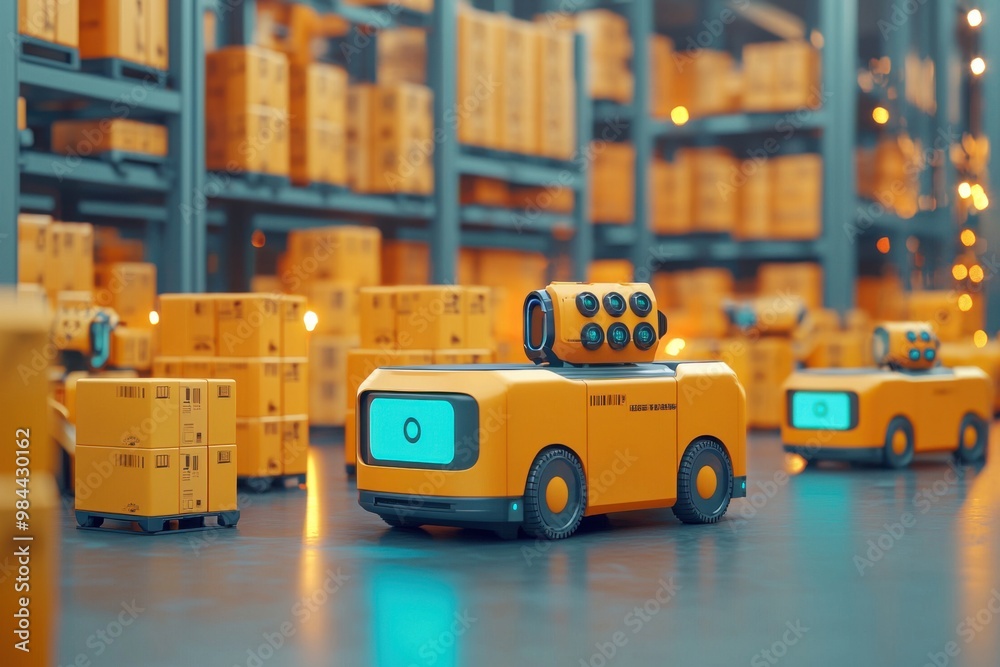 Autonomous Robots in a Warehouse. Autonomous Robots in a Warehouse.