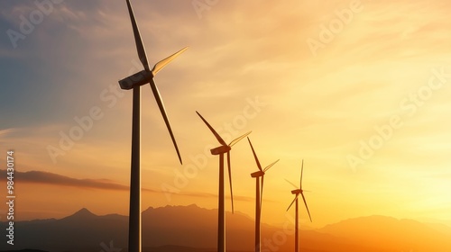 Massive wind farm in China's countryside, contributing to the global fight against climate change