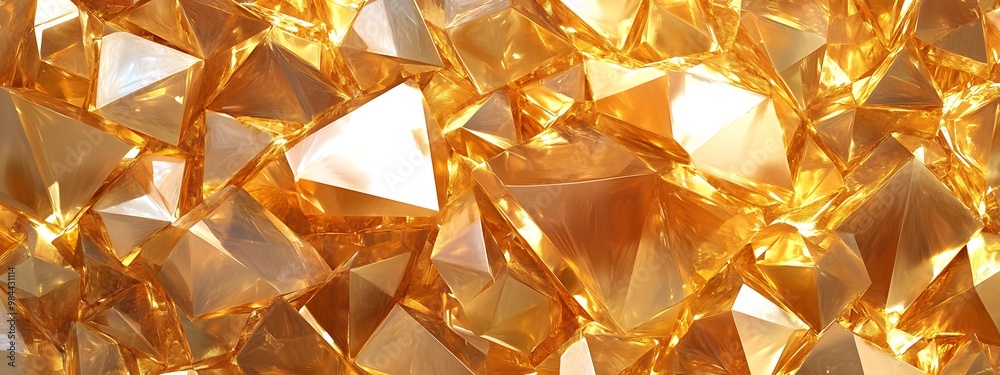 A close-up of a golden, crystalline structure, with sharp edges and reflecting light. A close-up of a golden, crystalline structure, with sharp edges and reflecting light.