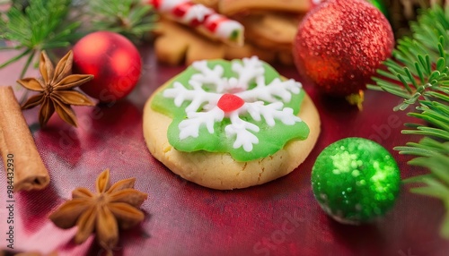 christmas cookies and christmas decorations