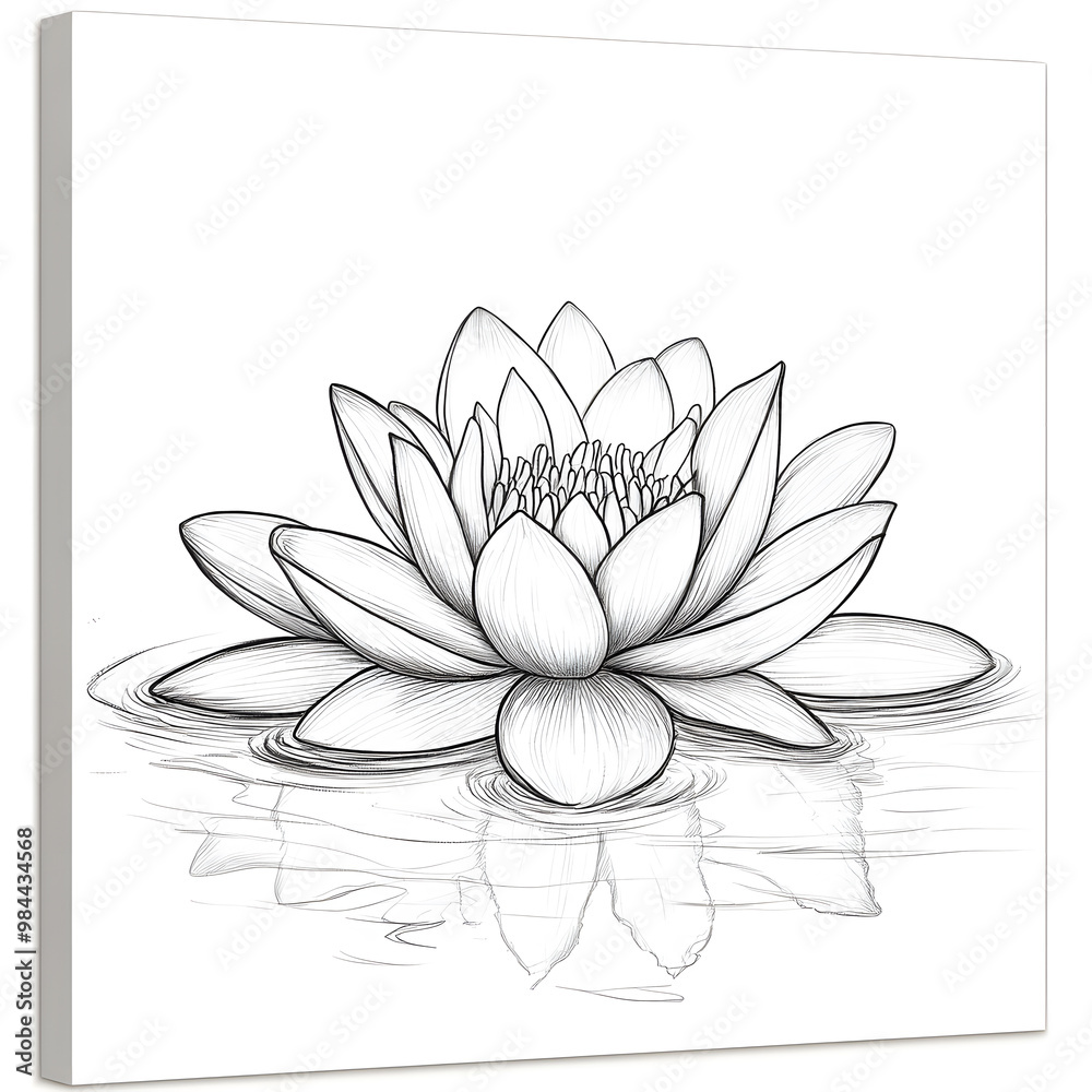 Fototapeta premium Japanese-style 2D illustrator doodle cartoon for floor tiles and wallpaper