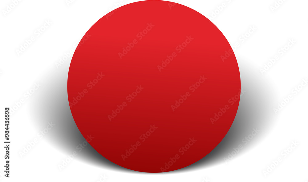 Circle red paper and shadow. Decoration design