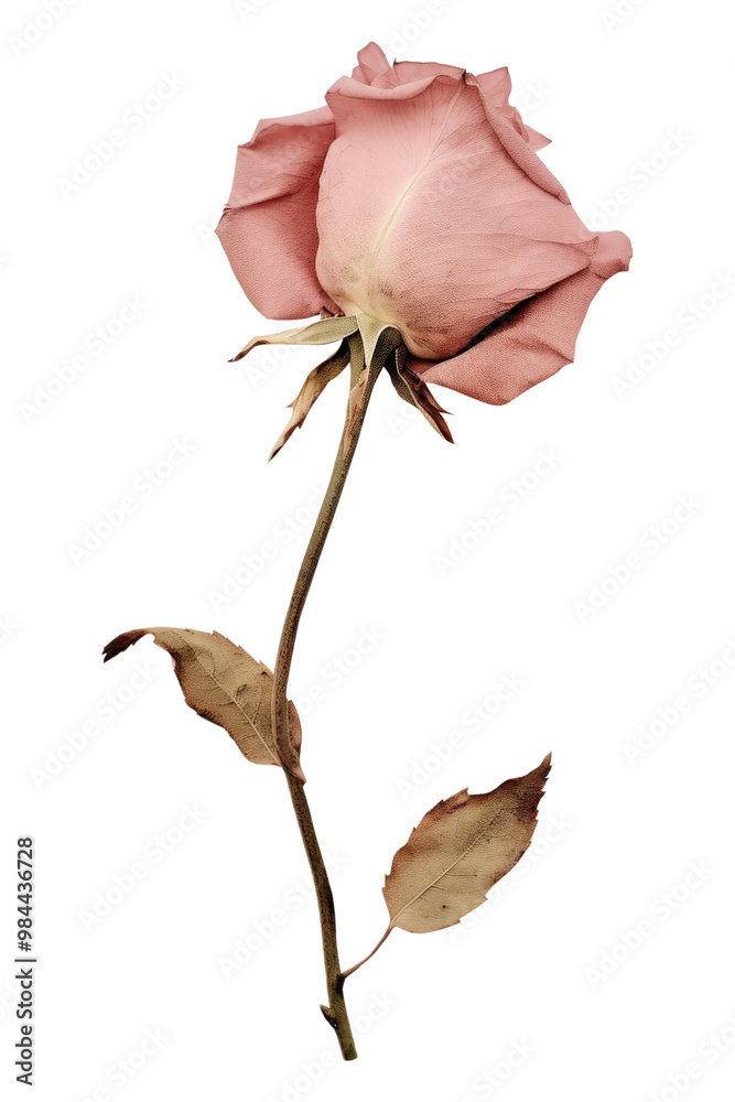 Fototapeta premium PNG Real Pressed pink rose flower petal plant.