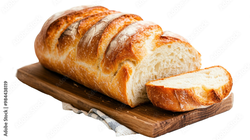 A loaf of French bread, isolate on transparent background A loaf of French bread, isolate on transparent background