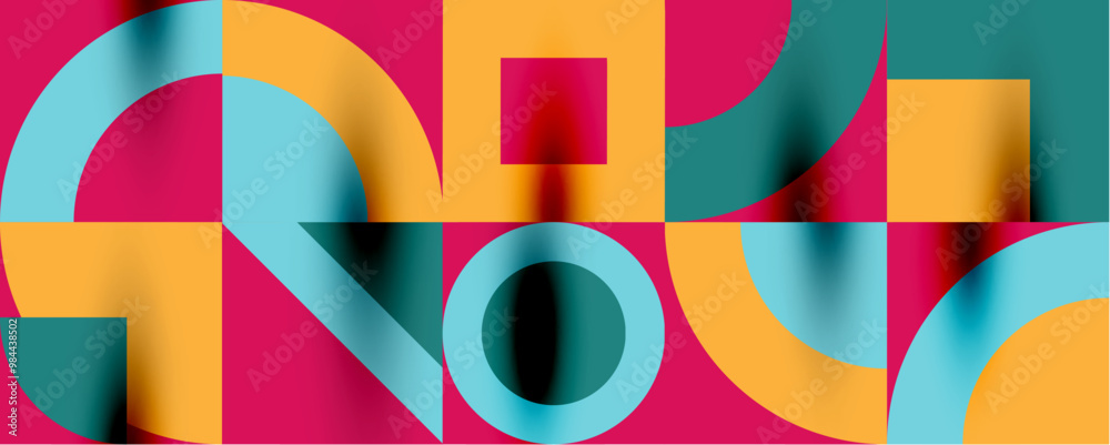 Neo memphis geometric pattern with circles, squares. Pop art abstract background for covers, banners, flyers and posters and other templates Neo memphis geometric pattern with circles, squares. Pop art abstract background for covers, banners, flyers and posters and other templates