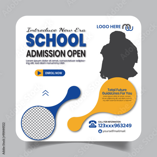  School Admission Professional Social media Post Design Banner
