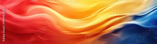 Vibrant waves of red, orange, and blue create a stunning abstract background, perfect for any creative project.