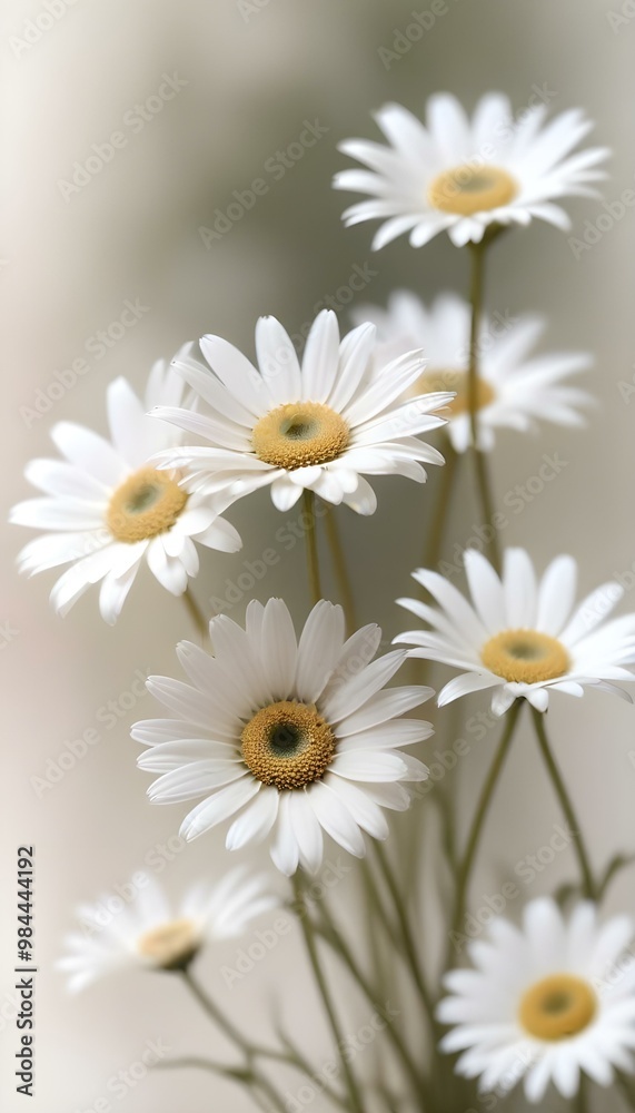 Fototapeta premium A seamless floral pattern with abstract shapes