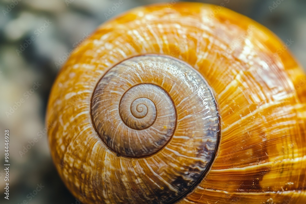 A macro photograph capturing the spiral of an intricate snail shell, showcasing its earthy brown tones and natural design, reflecting the beauty of organic structures. A macro photograph capturing the spiral of an intricate snail shell, showcasing its earthy brown tones and natural design, reflecting the beauty of organic structures.