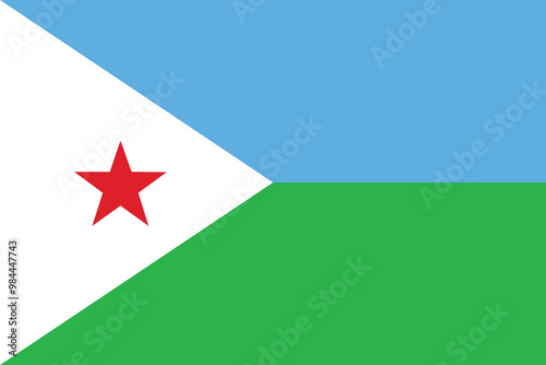 The flag of Djibouti, vector design