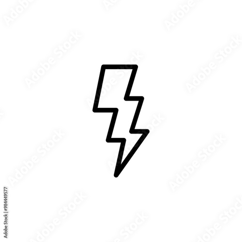 Lightning icon vector. Thunder icon. Lightning bolt. Energy.