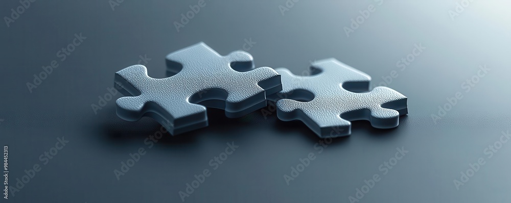 Capture a dynamic close-up of two intertwined puzzle pieces, each representing a different aspect of Partnership Development, rendered in a realistic 3D style Capture a dynamic close-up of two intertwined puzzle pieces, each representing a different aspect of Partnership Development, rendered in a realistic 3D style
