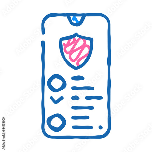 data access doodle icon sketch vector. data access sign. isolated symbol illustration