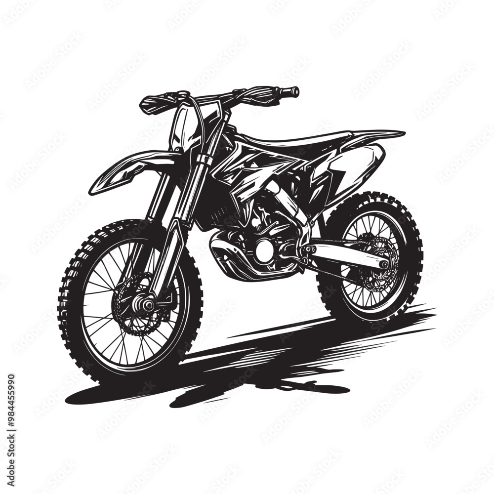Dirty Bike silhouette Vector Illustration Dirty Bike silhouette Vector Illustration