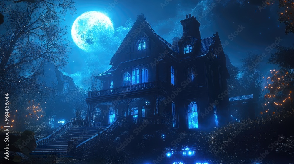 halloween night scene halloween night scene