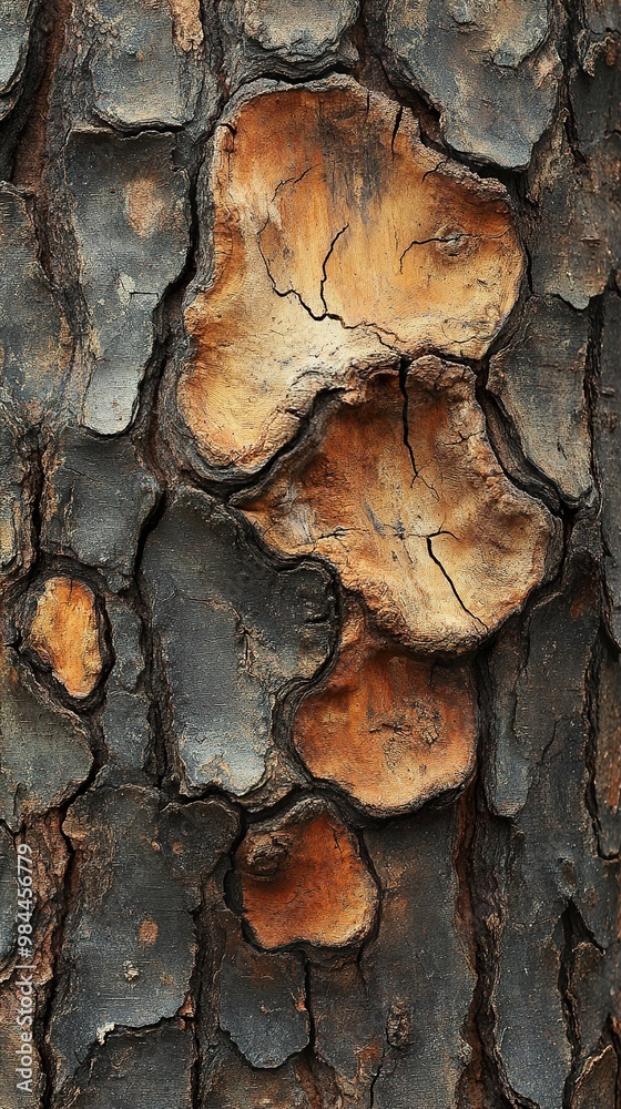Close-Up Texture of Tree Bark: Natural Patterns and Details Close-Up Texture of Tree Bark: Natural Patterns and Details
