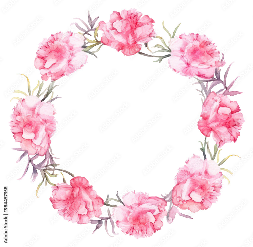 PNG Carnation circle border pattern flower wreath. PNG Carnation circle border pattern flower wreath.