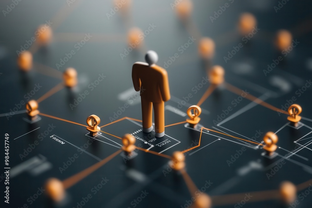 Illustrate a top-down perspective of a meticulously organized franchise management system Illustrate a top-down perspective of a meticulously organized franchise management system