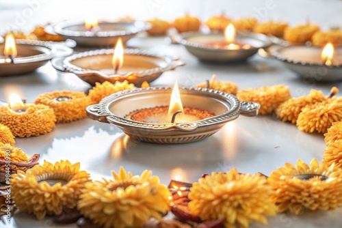 Diwali Celebration with Fireworks and Lights